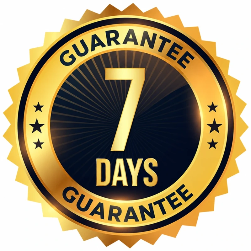 7-day money-back guarantee seal