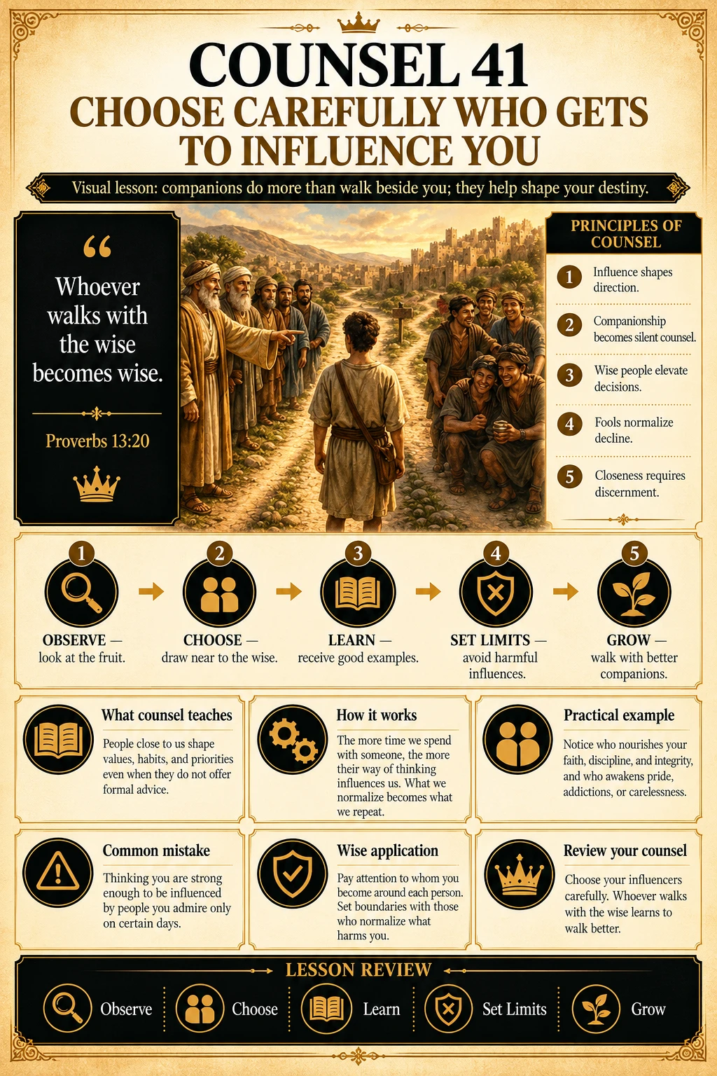 Counsel 41: Choose carefully who gets to influence you